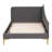 Upholstered Daybed With Headboard And Armrest,Support Legs