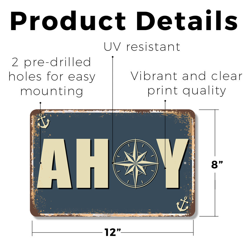 Ahoy (paquet de 2) en plastique 8 po x 12 po