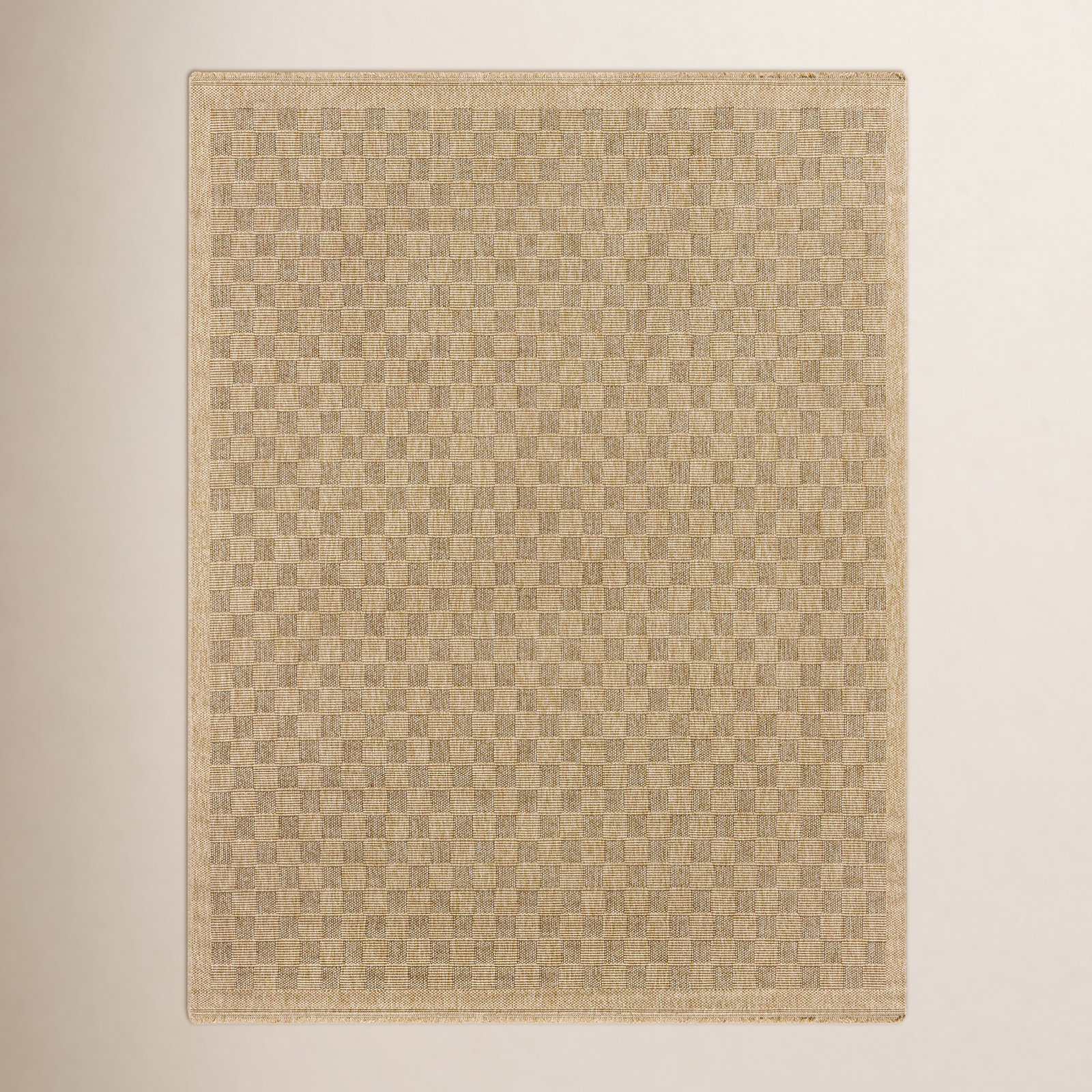 Abbie Checkered Outdoor Rug, Rectangle 6'5" x 8'10"