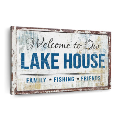 Bienvenue sur notre lac, impression sur toile