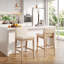 Tabouret de comptoir rembourré en lin massif Albia-247603184