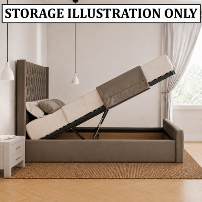 Barrientez Upholstered Ottoman Storage Bed