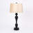 Matte Black Metal Tall Candlestick Table Lamp