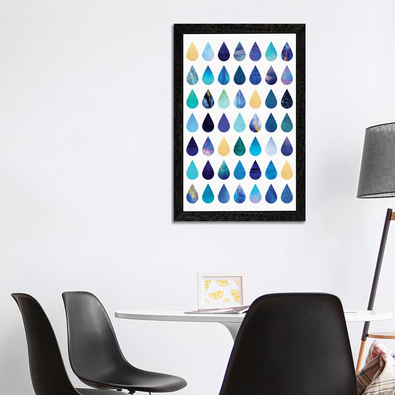 Rain - Floater Frame Print on Canvas, 101.6 cm H x 66.04 cm W, Black Framed 