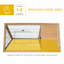 Cage à lapins en bois pour l'extérieur avec cage extérieure 46 po x 24 po PawHut