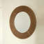 Miroir circulaire en corde de chanvre tissé à la main 24 pouces - Décoration murale décorative pour le salon, la salle de bain et la chambre à coucher | Style bohème naturel
