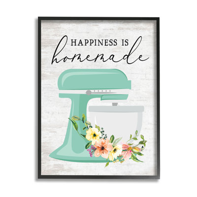 Batteur sur socle «Happiness Is Hom Made» par Lettred and Lined - impression