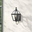 Applique murale d'extérieur texturée noire à 3 lumières H 20 po Agarwal en acier durable, abat-jour en verre transparent, compatible avec les DEL, à utiliser pour la porte d'entrée de patio ou de garage-897489360