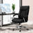 Computer Desk Work Chair, Black, Adjustable 43.25"-47.25" Height, Lumbar Back Support, Linen Material, 360° Swivel, Comfortable Chair For Office Workspace, Height. Black Seat, 264 Lbs Max Load
