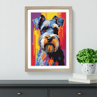 Schnauzer Pop - Framed Print