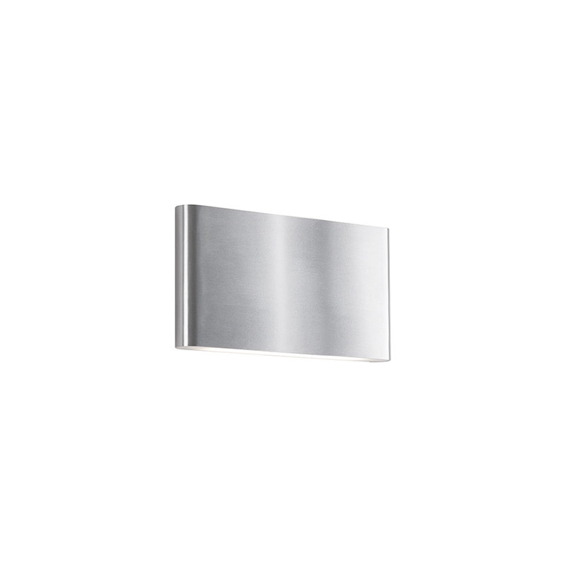 Slate Wall Sconce, LED, Frosted Glass, 5.5" H, Brushed Nickel, 5.5" H x 9.875" W x 1.625" D