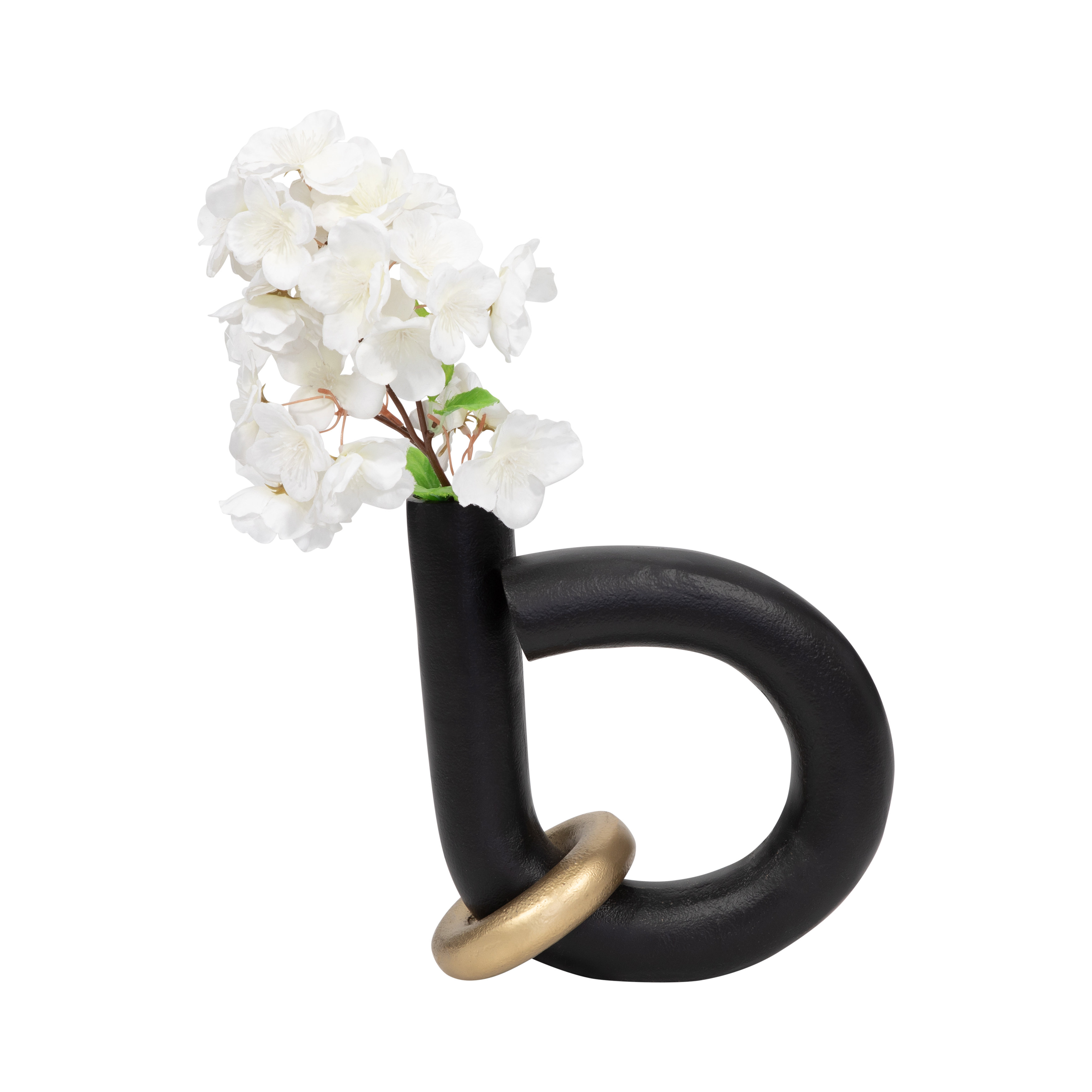 Wrought Studio™ Modern Accent Vase, Twisted Loop Design In Black And ...