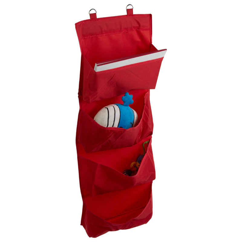 Teresa Fabric Overdoor Organiser, Red