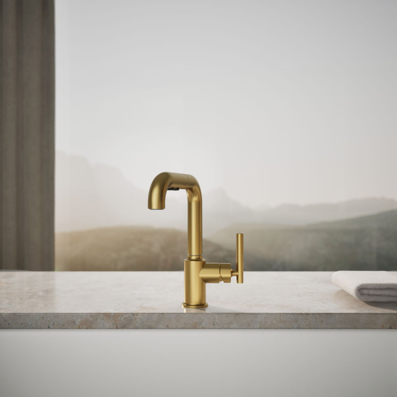 Purist® Single Handle Kitchen Faucet, Vibrant Brushed Moderne Brass