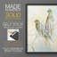«LoveBirdsPaintingon», reproduction d'art encadrée - Bois massif-1201729666-1201729667