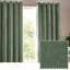 Heavy Chenille Room Darkening Eyelet Curtains-1317090167