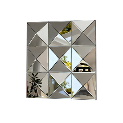 3d Mirror Wall Decor Beveled Glass Wall Mirror Interior Home Decor Large Square Wall Mirror for various rooms such as living room bedroom or dining room