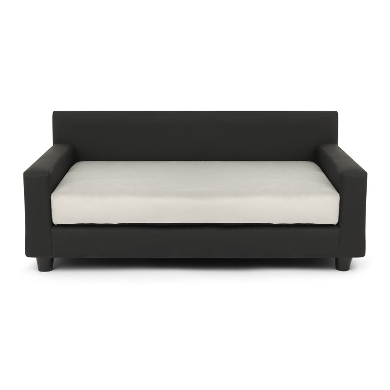 Canapé-lit orthopédique pour chien Dream Haven - Argent, Grand (H 16 po x l 40 po x P 26 po), Argent