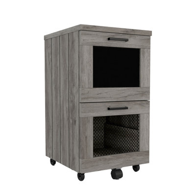 Kelesha Rustic Gray 2-drawer File Cabinet