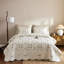 3Pcs Soft European Cottage Cream Cotton Quilt Bedspread Set-125151105-125151108