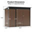 Abri de jardin Decksplore de 2,4 m de large x 1,2 m de profondeur avec abri à outils de jardin en métal verrouillable