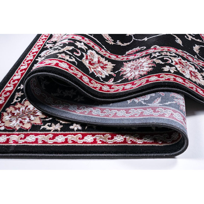 Gorazd-Tapis turc-NOIR, Rectangle 8 pi x 10 pi 2 po