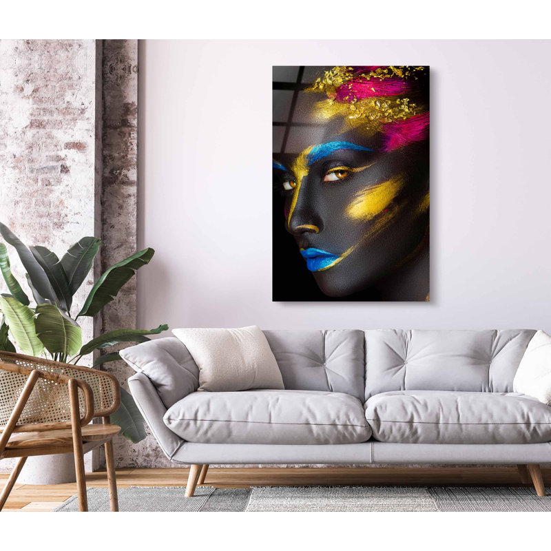 Photographie expérimentale de maquillage, portrait de mannequin beauté, décoration murale en plexiglas acrylique, Unframed