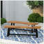 Ensemble de 2 bancs d'extérieur pour terrasse