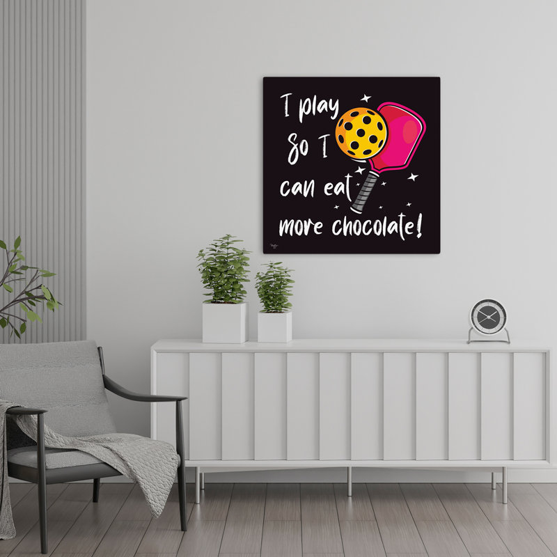 I Play Pickleball… Art typographique contemporain, H 24 po x l 24 po