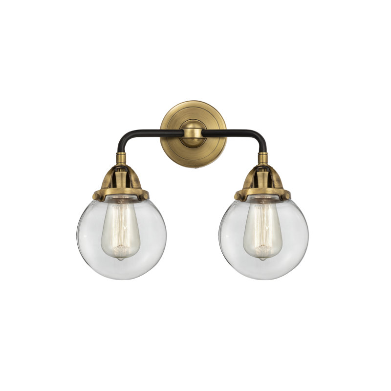Shauna 2 - Light Vanity Light, Incandescent, Clear, Black Antique Brass