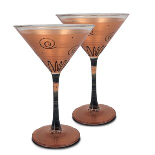 Tuscan Sunset 9 oz. Martini Glass (Set of 2)