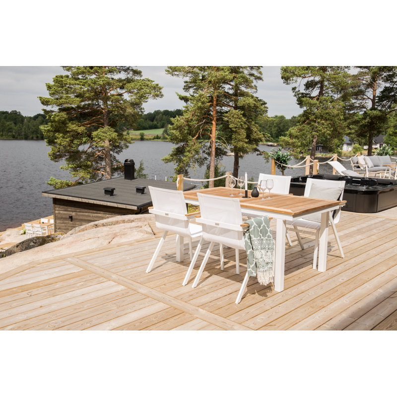 Anoki Stacking Patio Dining Armchair with Cushion