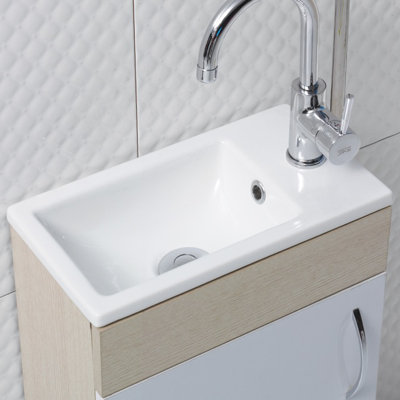 CeraStyle by Nameeks Mini 8.7 " Ceramic Rectangular Bathroom Sink and Overflow Hole