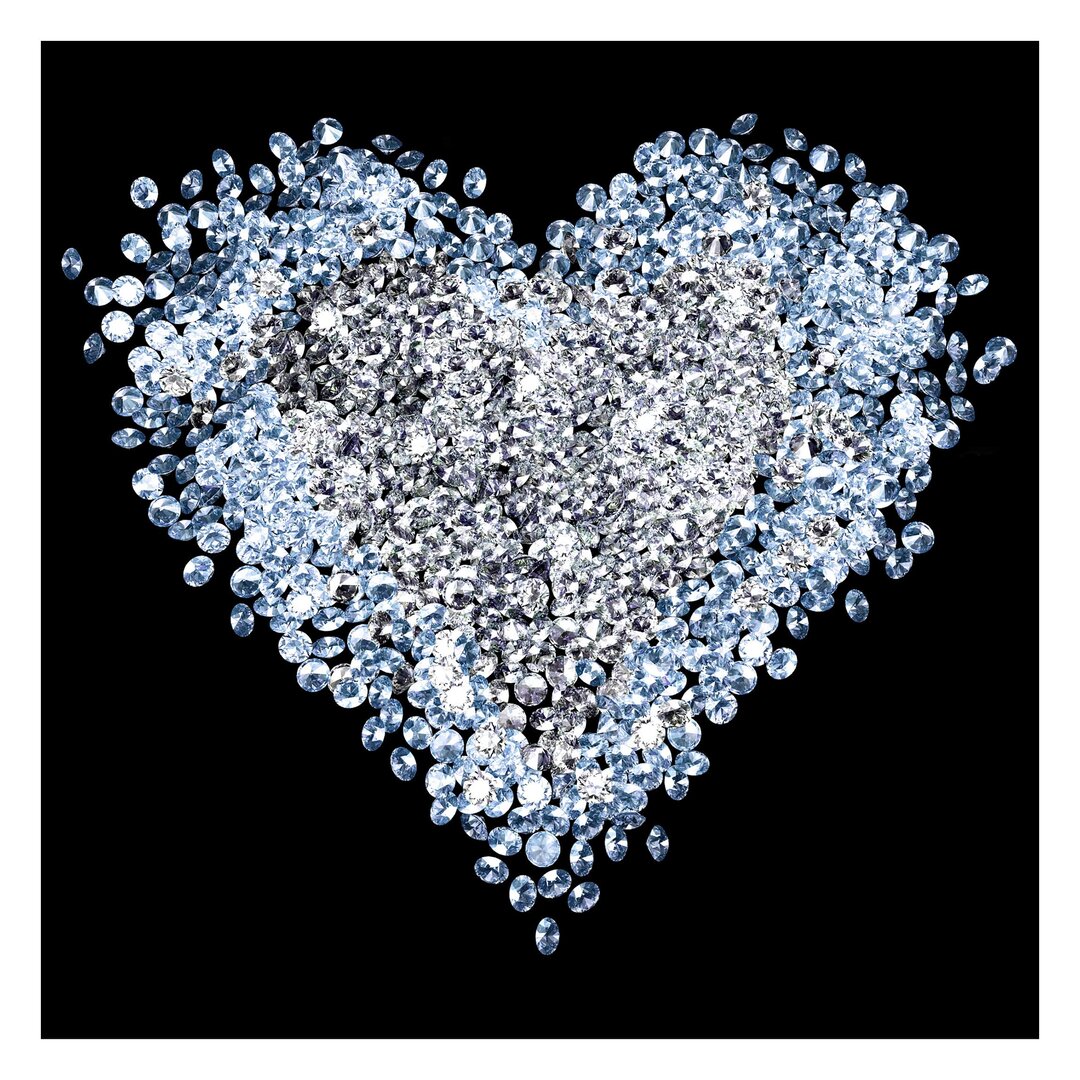 Strukturierte Tapete Diamond Heart 2,88 m x 288 cm