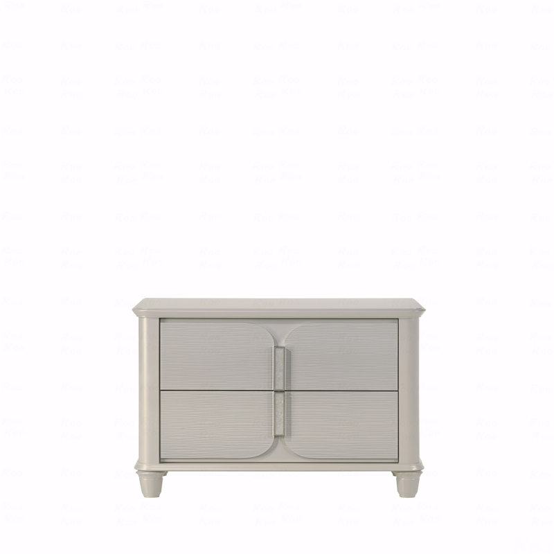 Table de chevet finition perle blanche