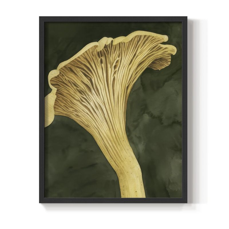 Chanterella I Framed Print - Solid Wood, H 15 po x l 12 po, Noir, noir, noir, noir