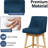 26Inch Counter Height Bar Stools Set Of 2, Upholstered Barstools With Wooden Legs And Backs,Counter Stools For Kitchen Counter-1072831439