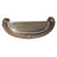 Hammer & Tongs - Wide Lipped Cabinet Cup Handle - W130mm x H50mm - Brass
