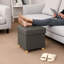 Amandine 38cm Wide Square Solid Colour Ottoman with Storage-29296117
