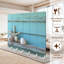 6 panneaux de paravent pliant Royal Starfish Shell sarcelle plage nature coquillages filet de pêche toile écran séparateur de pièce autoportant cloison de protection cloison d'intimité-133677845-133677846