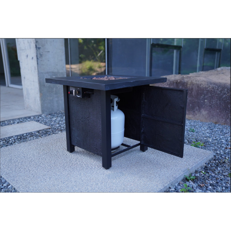 Margaruite 50,000 BTU Outdoor Propane Fire Pit Table, Black