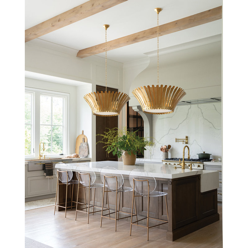 Reina 8 - Light Steel Chandelier, Textured Plaster