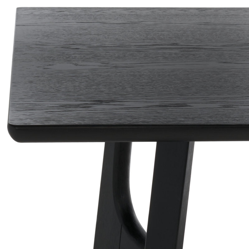 Burk 76" Trestle Dining Table, Black