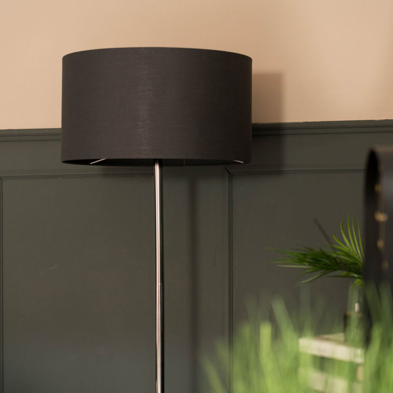 129cm Torchiere Floor Lamp, Grey