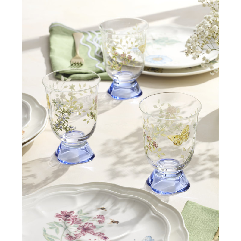 Lenox Butterfly Meadow Herbs Short Tumblers, Set of 4