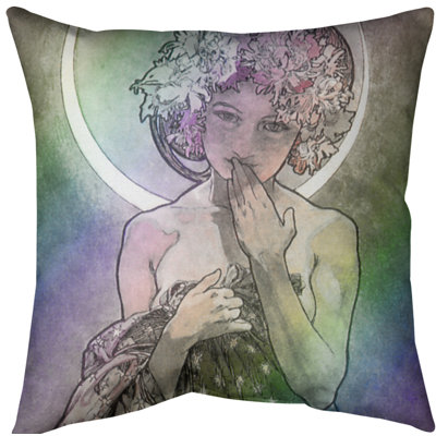 Housse de coussin alphonse mucha moon star