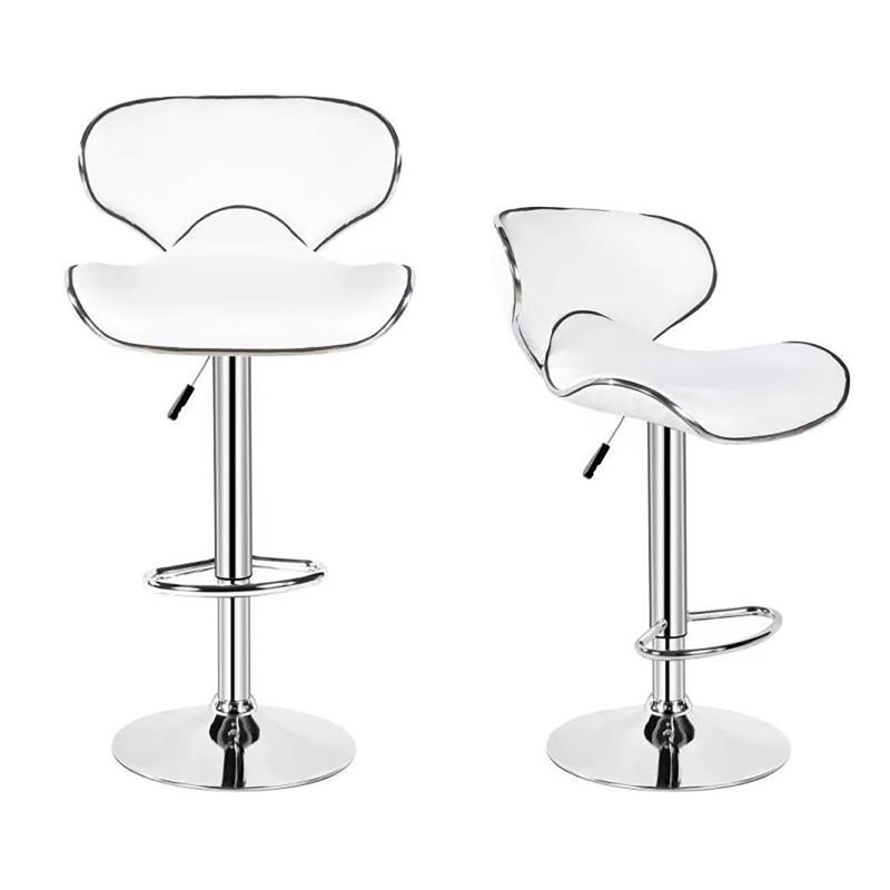 Tabouret de bar pivotant à hauteur réglable Stoehrs, Blanc