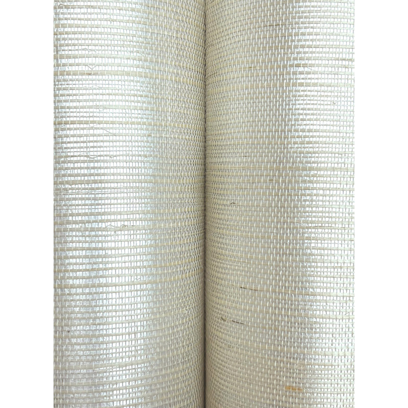 Papier peint raphia, Blanc