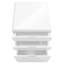 Classeur à roulettes 3 tiroirs au fini blanc brillant, rangement pour bureau, support pour imprimante moderne avec extérieur en stratifié