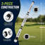 YUNIC récupérateur de balles de golf en aluminium 3 pièces avec sac de rangement, ramasseur de balles de golf portable pour terrain de golf et terrain d'exercice